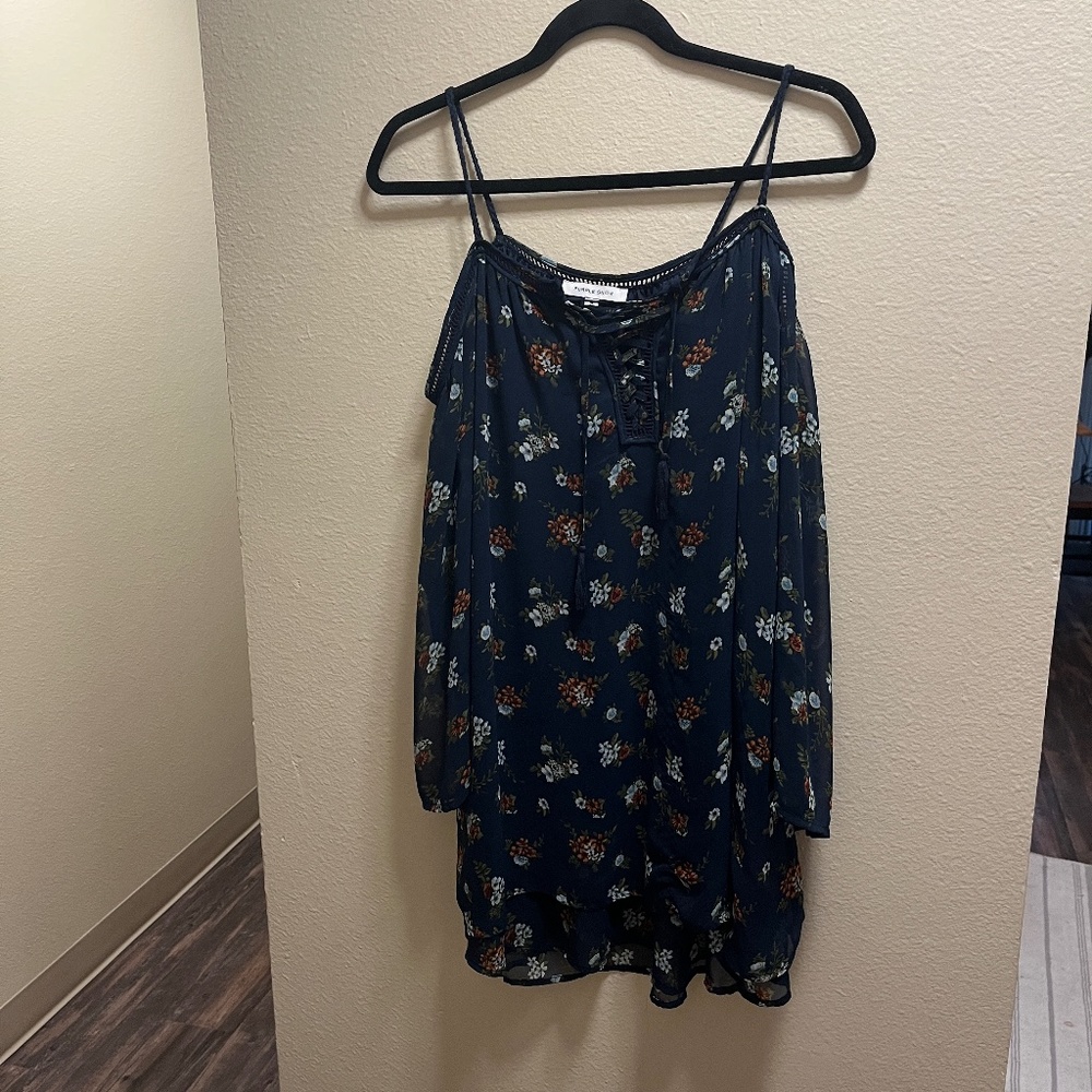 Purple Snow, Off the Shoulder Dress